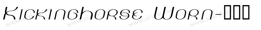 KickingHorse Worn字体转换